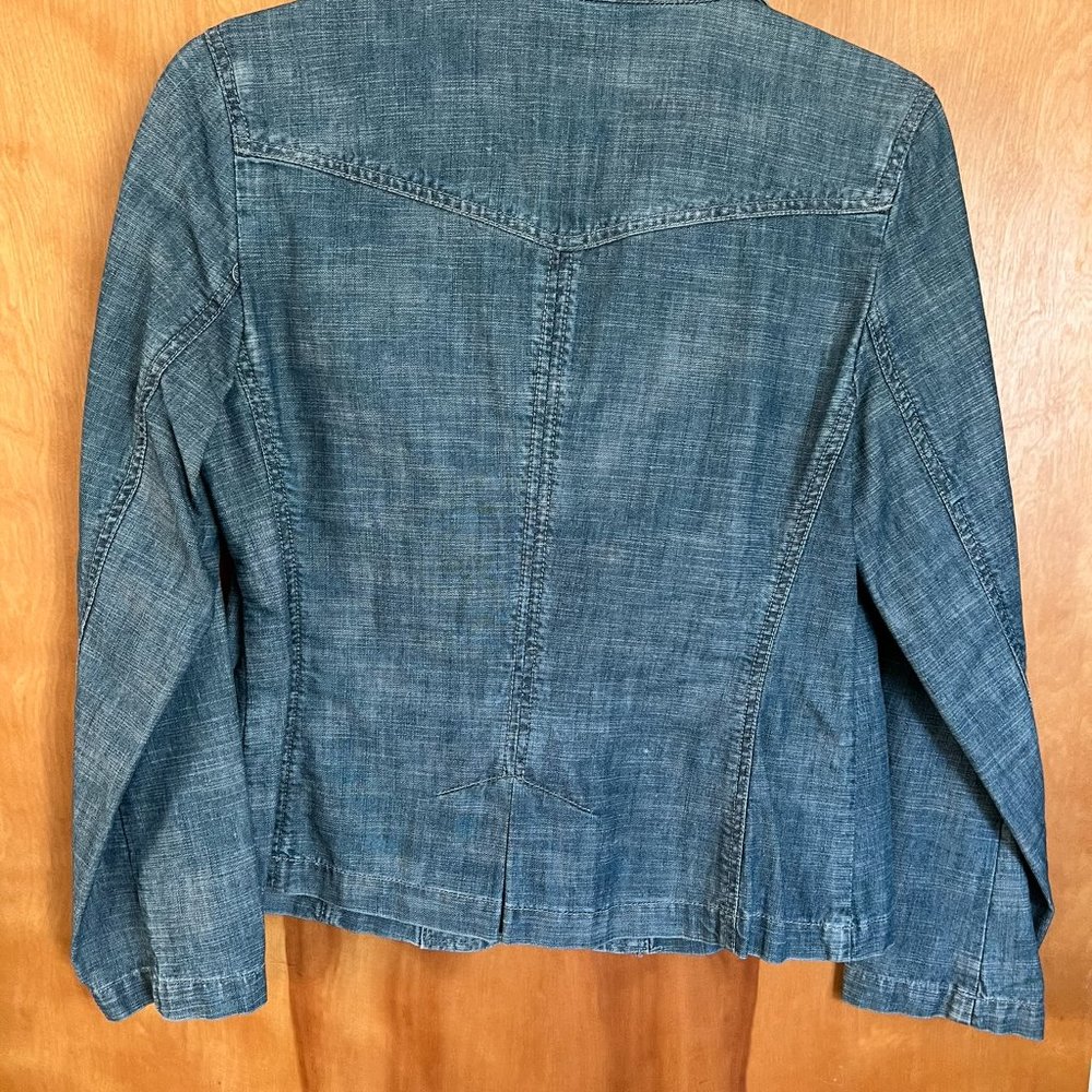 Classic Denim Blazer // Talbots Women's Size 10P - Picture 5 of 5